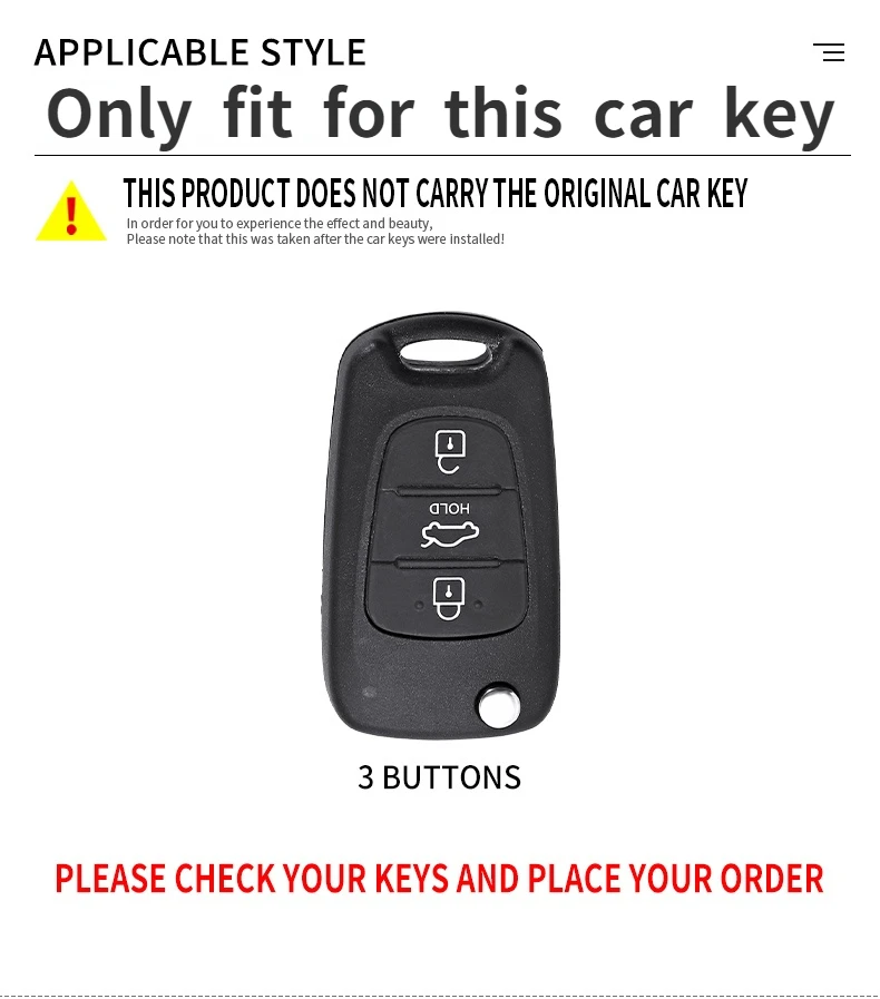 Lega Silicone 3 pulsanti Flip Cover telecomando portachiavi per Kia K2 K5 Pro Ceed HYUNDAI I20 I30 I40 copertura chiave auto SANTA - S277745b9d7fa4508803988098d58388bl