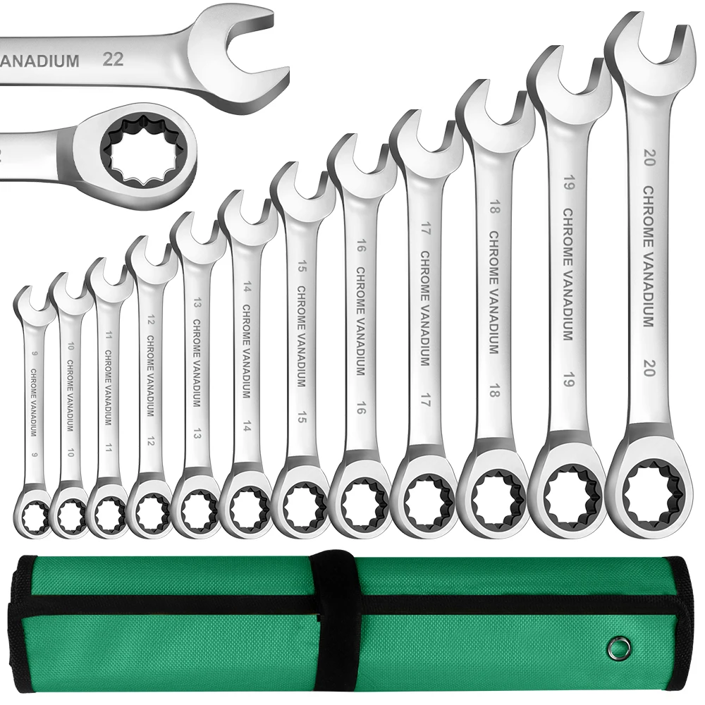 Offset Ratchet Spanner Set,Ratchet Ring Spanner Set,Spanner And Ratchet  Set|www.forge-tools.com