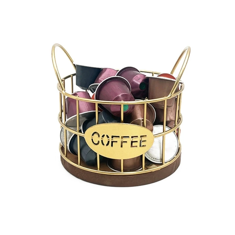 

Durable Coffee Holder Coffee Storage Basket Large Capacity Coffee Pods Organizer Espresso Pods Basket for Kitchen Counter