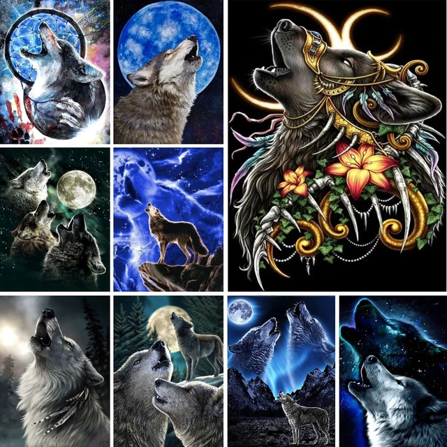 5D New Arrivals Wolf Diamond Painting Kits for Adult Diamond Art Diamond  Dots Paint with Diamonds Embroidery Cross Stitch - AliExpress