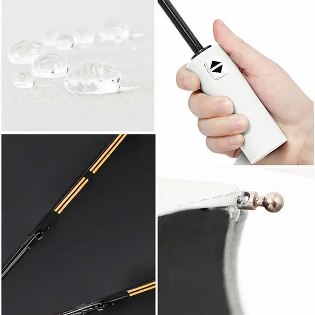 Megerősített Teljes Automatikus Esernyő Nőknek Férfiaknak Összecsukva 12K Kettős Csont Viharálló Napbiztos Szélálló Uv Napsőr Esernyők - Image 5