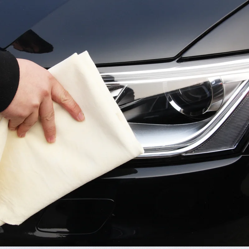 

Полотенца из натуральной замши для мытья автомобиля, супервпитывающие салфетки для мытья окон и стекол, быстрая сушка