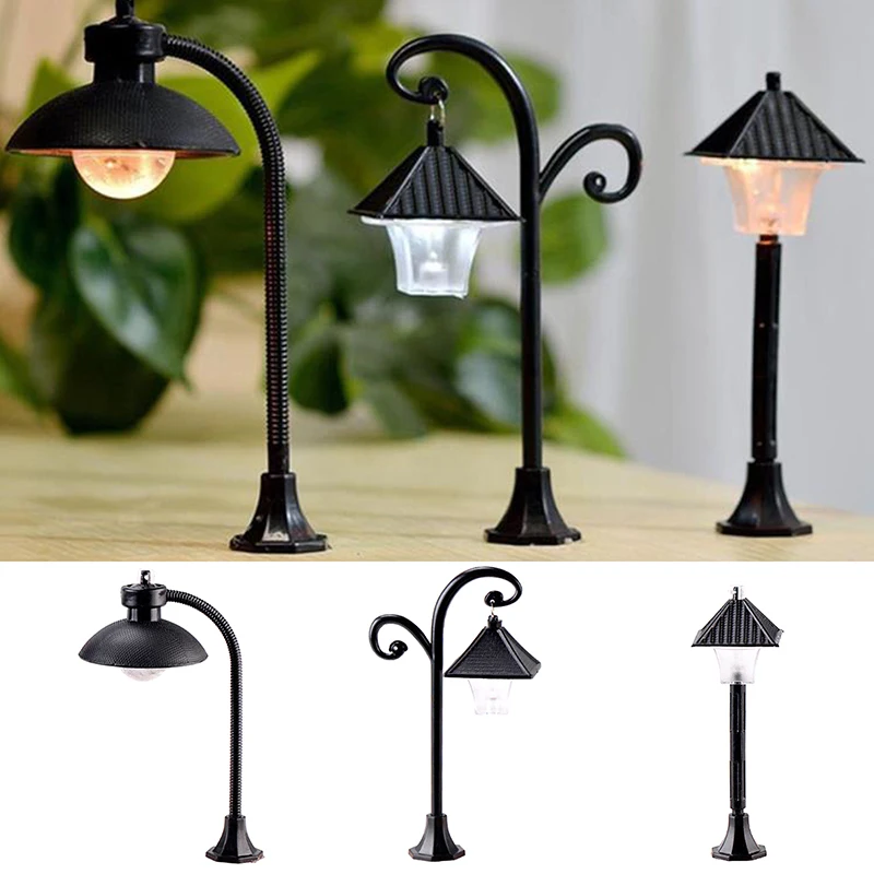 

1 шт., миниатюрная модель дороги, искусственное украшение, полимерное ремесло, домашний декор, фигурка уличной лампы