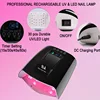 lampara de unas UV recargable luz UV portatil para unas K8 LED Nail Lamp with 33 LED Beads and 4 timer setting White 3