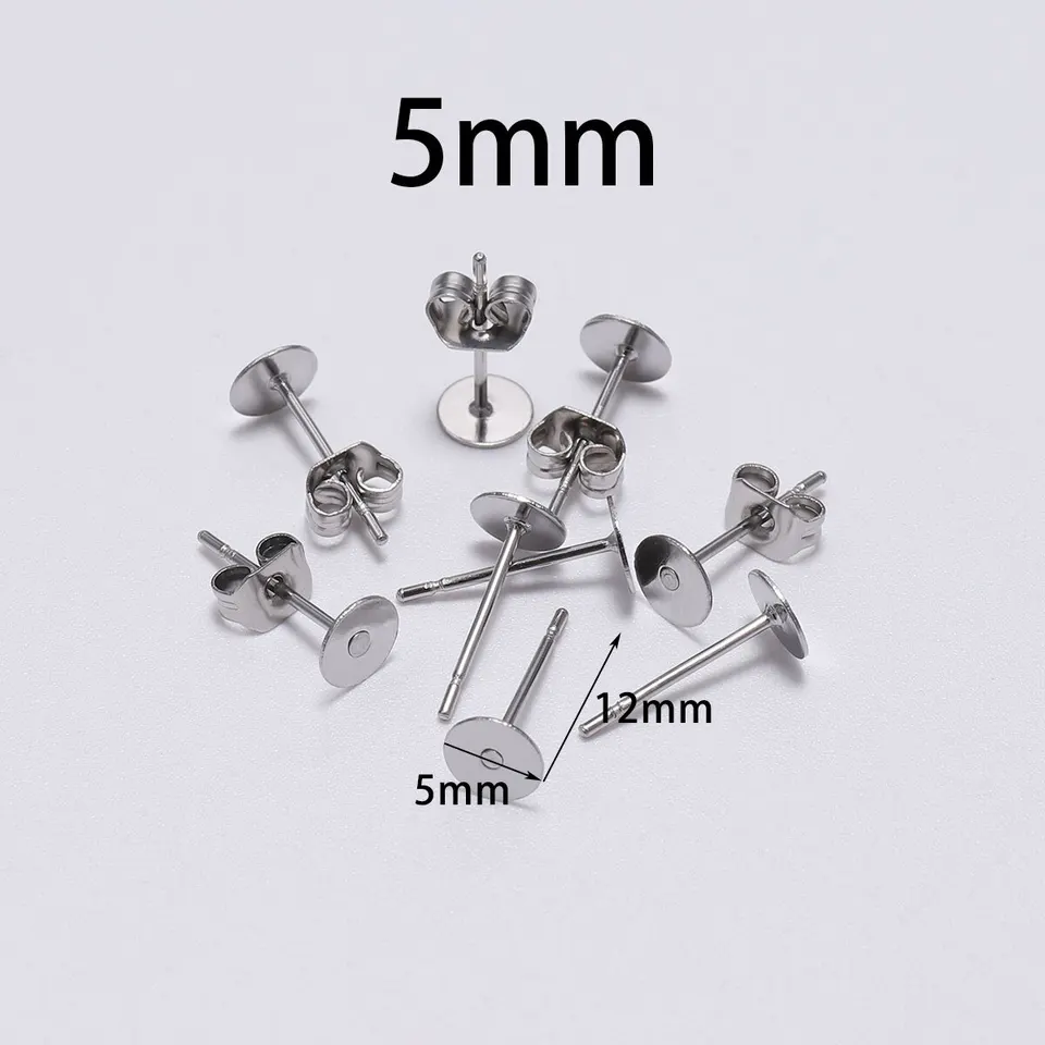 Base Per Orecchini Fai Da Te – 2600 Pezzi In Acciaio Inox (4 Colori, 2 Misure) Con Scatola