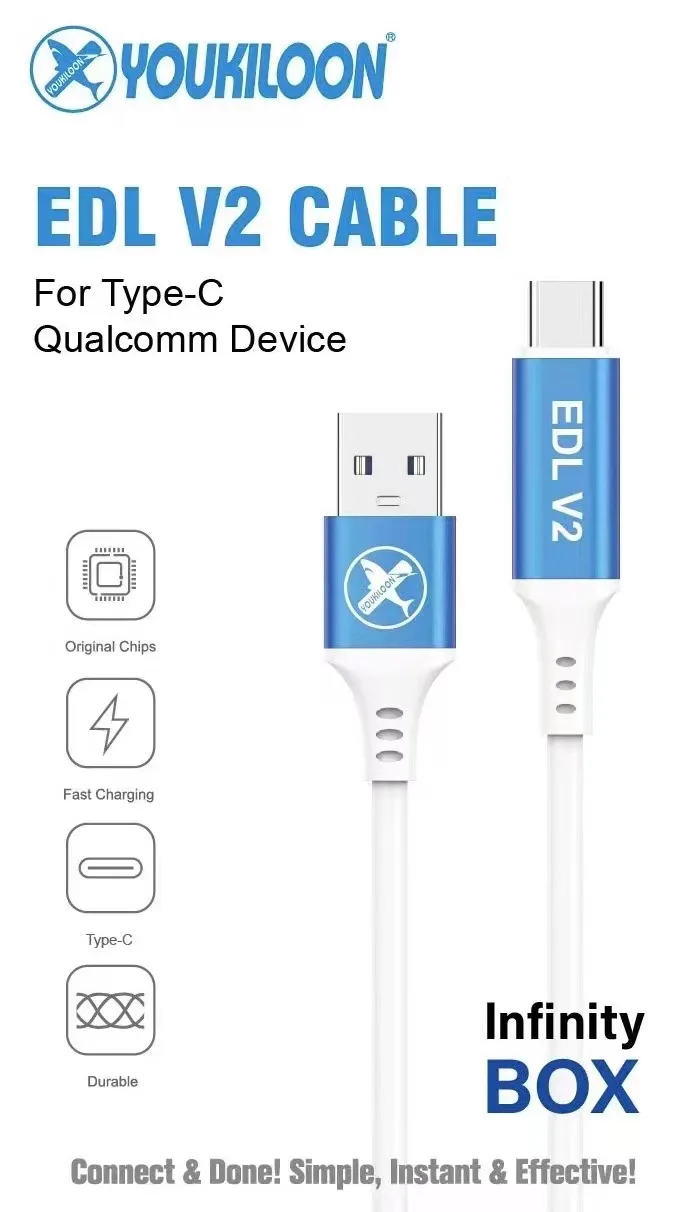 Type C USB Cable Original EDL V2 for Qualcomm Device