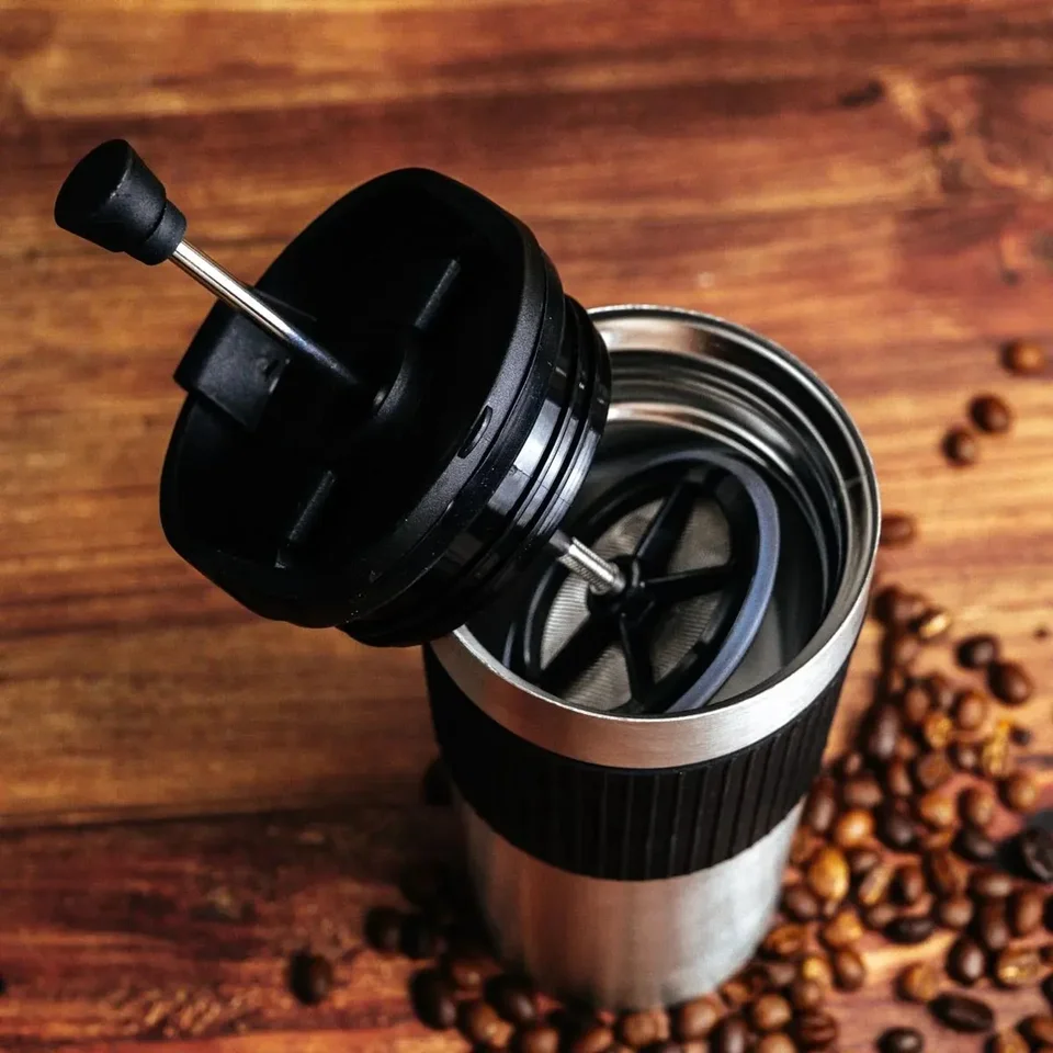 Insulated Travel Coffee Maker French Press Mug