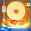 220V Dimmable COB LED Neon Strip Light 288Leds/M IP67 With Switch/Dimmer EU Plug Flexible Adhesive Tape for Home Garden Lighting 1
