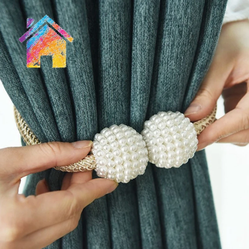 1 Piece of New Pearl Buckle Curtain Clip Curtain Frame Lace Buckle Clip Hanging Ball Buckle Lace Curtain Accessories Home Decora
