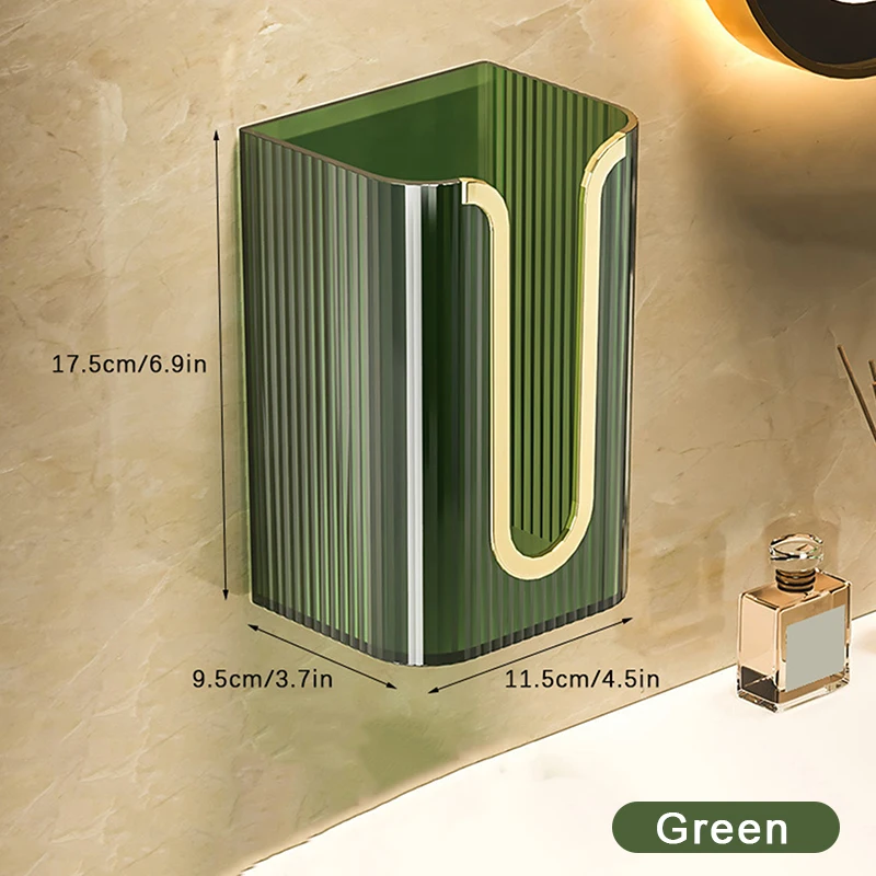 1PC Luxury Tissue Box Wall-Mounted Acrylic Transparent Tissue Box Table Napkin Holder Bathroom Paper Box Tissue Paper Dispenser 6