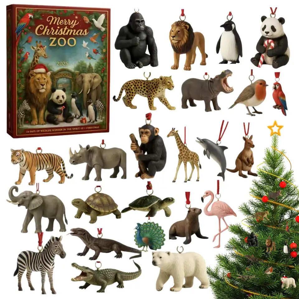 Kerstkalender | 2D Acryl Ornament, 24 Dagen Tractor Ornament