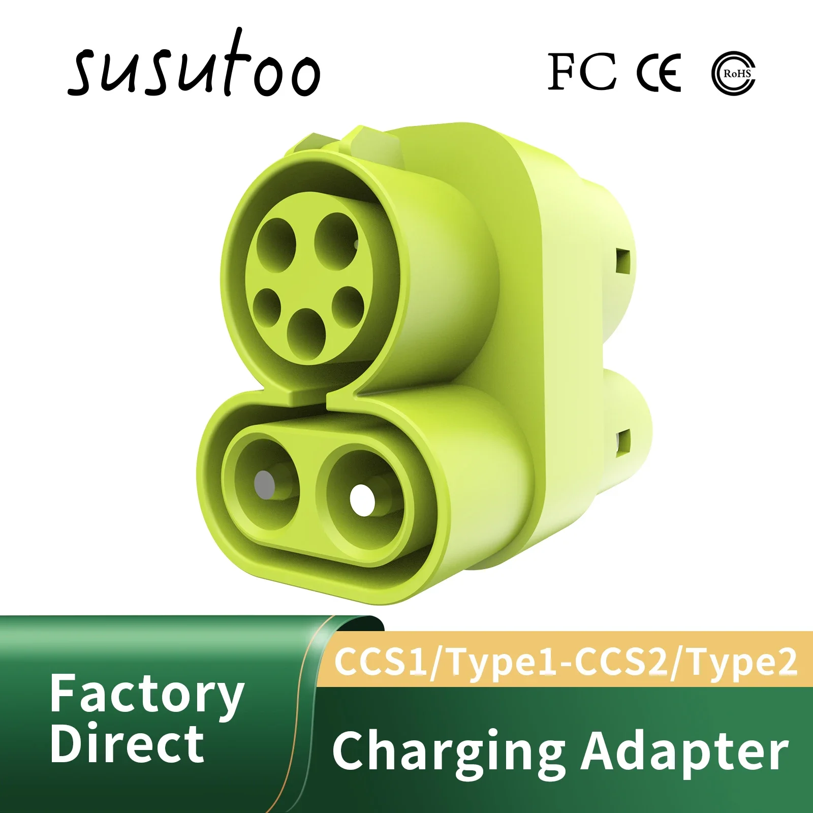 CCS1 to CCS2 Adapter EV Charger Adpater DC 1000V 250A and EV Charger Connector Type 1 to Type 2 Adapter SAE j1772 IEC62196