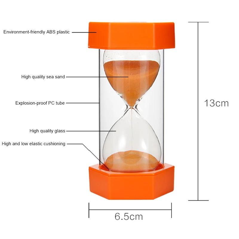 5/10/15/20/30/60 minutes Hourglass Sand Timer Colorful Sandglass sand timer liquid hourglass timer colored hourglass for Kids Plastic Sand Clock Gift Kitchen Timer Home Desk Decor