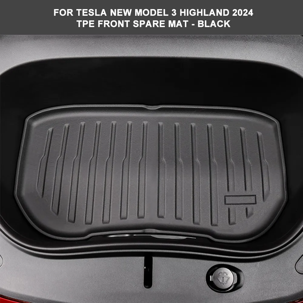 For Tesla Model 3 Highland Floor Mats TPE All Weather Front Rear Cargo Liner Mat Waterproof Anti-Slip Mats Accessories