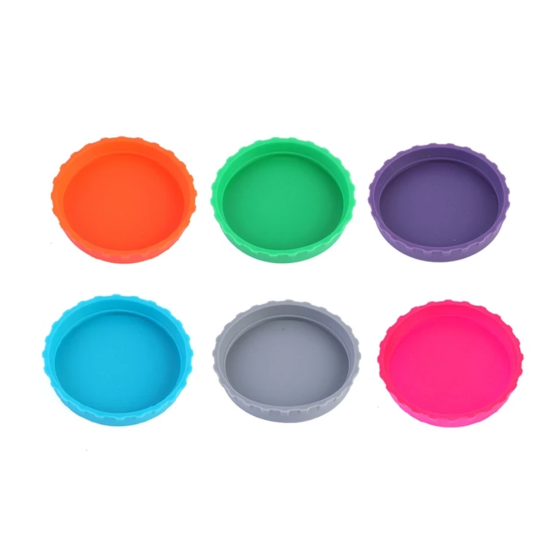 

6Pcs Soda Lid Covers Beverage Can Lid Multi-Color Beverage Can Protector Silicone Can Covers