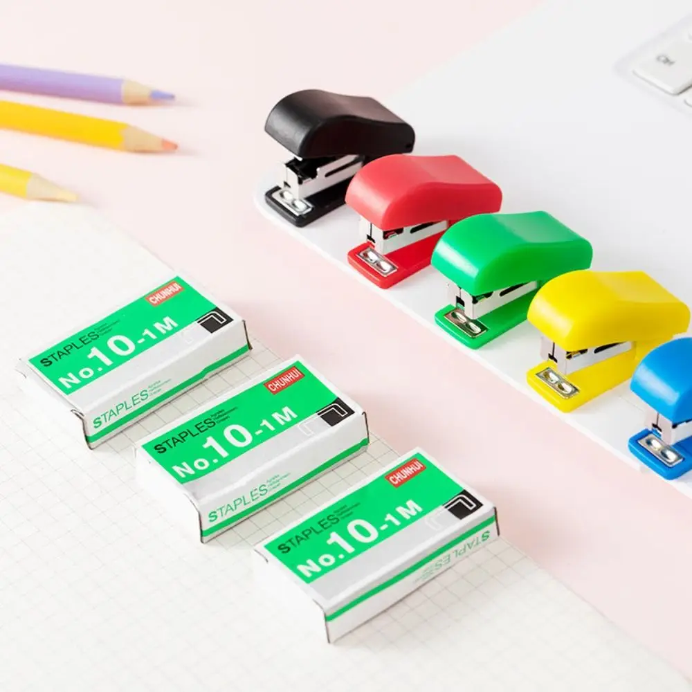 Mini Stapler Set Portable Paper Binding Tools Student Stationery