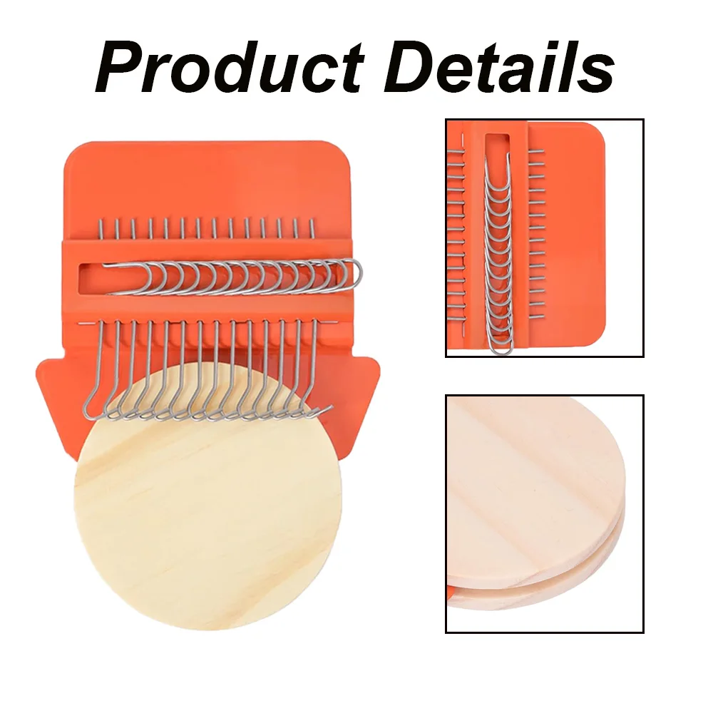 Mini Wooden Loom Darning Knitting Machine Small Weaving Frame Darning Machine For Mending Clothes and Jeans DIY Sewing Portable