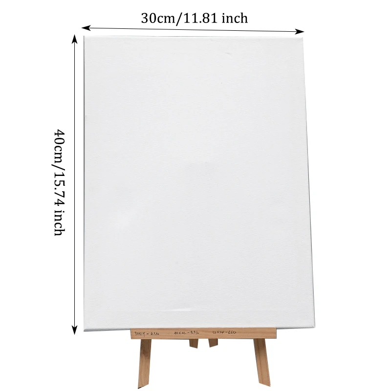 Stretched Canvas Painting Supplies 5pcs Blank Square Canvas Frame 11.81x15.74 Inches ( 30 X 40 Cm) Cotton Artist Canvas Boards For Painting HB-16