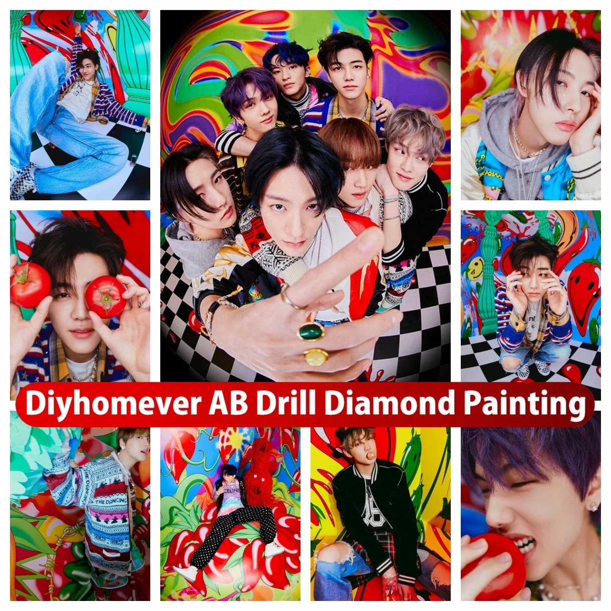 

NCT DREAM DIY AB Diamond Painting KPOP Korean Boy Group Embroidery Full Drill Cross Stitch Picture Rhinestone Craft Home Decor