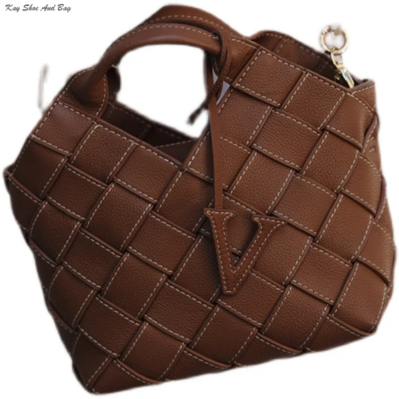 

Women's Woven Portable Bag, Vegetable Basket, Crossbody New Model S Female Aibkhk Small Shoulder Bag Channels Handbags