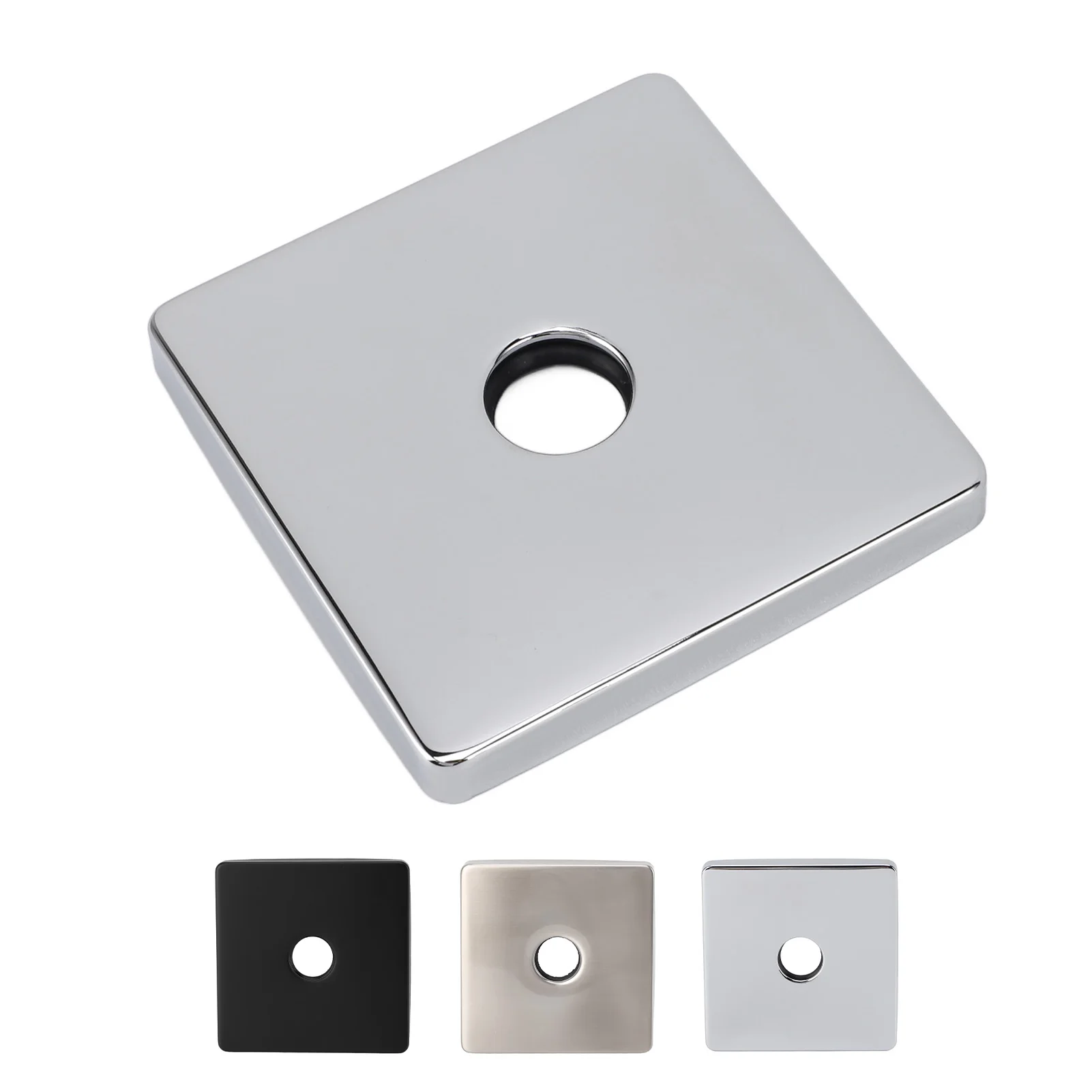 ถุงมือปั่นจักรยานฝักบัวอาบน้ำทรงสี่เหลี่ยมจานอเนกประสงค์ขนาดใหญ่พิเศษอุปกรณ์ตกแต่งในห้องน้ำแบบหน้าแปลนแขนฝักบัวทำจากสเตนเลสสตีล 1