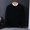 Cashmere Sweater O-neck Pullovers Men's Loose Oversized M-5XL Knitted Bottom Shirt Autumn Winter New Korean Casual Men's Top 4