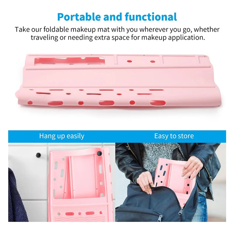 Bathroom Sink Cover For Counter Space Silicone Bathroom Sink Makeup Organizer Mat Resistant Makeup Organizer Pad Pink Durable
