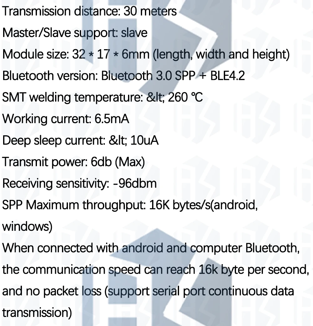 JDY-33 Dual-Mode Bluetooth Serieller Port SPP Bluetooth SPP-C Kompatibel mit HC-05/06 /JDY-31/30 Slave Bluetooth 3.0 – Detail 19