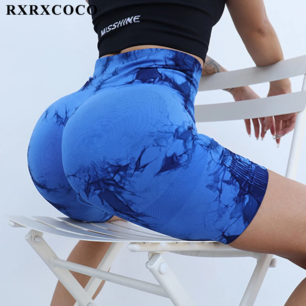 Tie Dye Shorts Women Tie Dye Shorts Fitness Tie Dye Workout Shorts