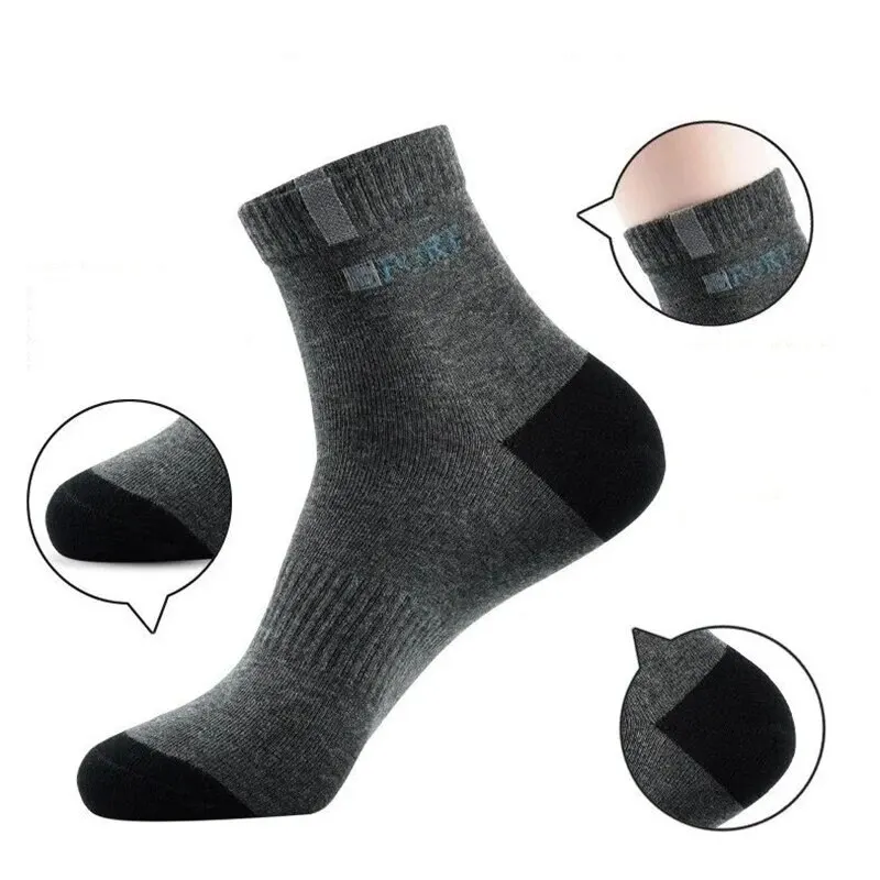 5/10/20 Pairs Breathable Fiber Sports Socks, Cotton Ankle Socks, Boat Socks, Invisible Ankle Socks, Business Boat Socks, Ankle Socks, Casual Socks, Invisible Low Cut Socks, Short Socks, Athletic Socks, Gym Socks, Breathable Socks, Cotton Blend Socks, Business Socks Men Tube Absorb Sweat Deodorant Nonslip For Spring Summer Autumn