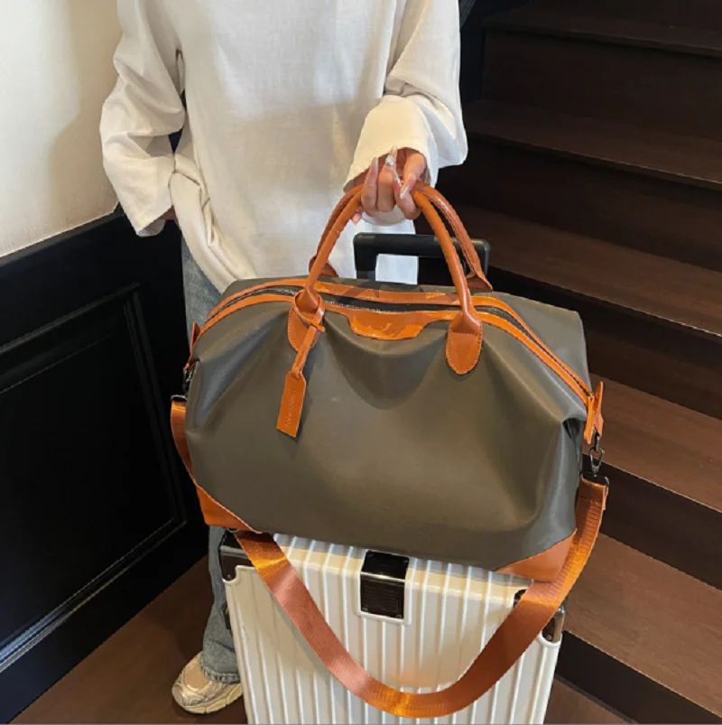 New Korean Fashion Large Capacity Travel Duffle Men Women's Waterproof Oxford Shoulder Bags Totes Business Sports_voghion.com