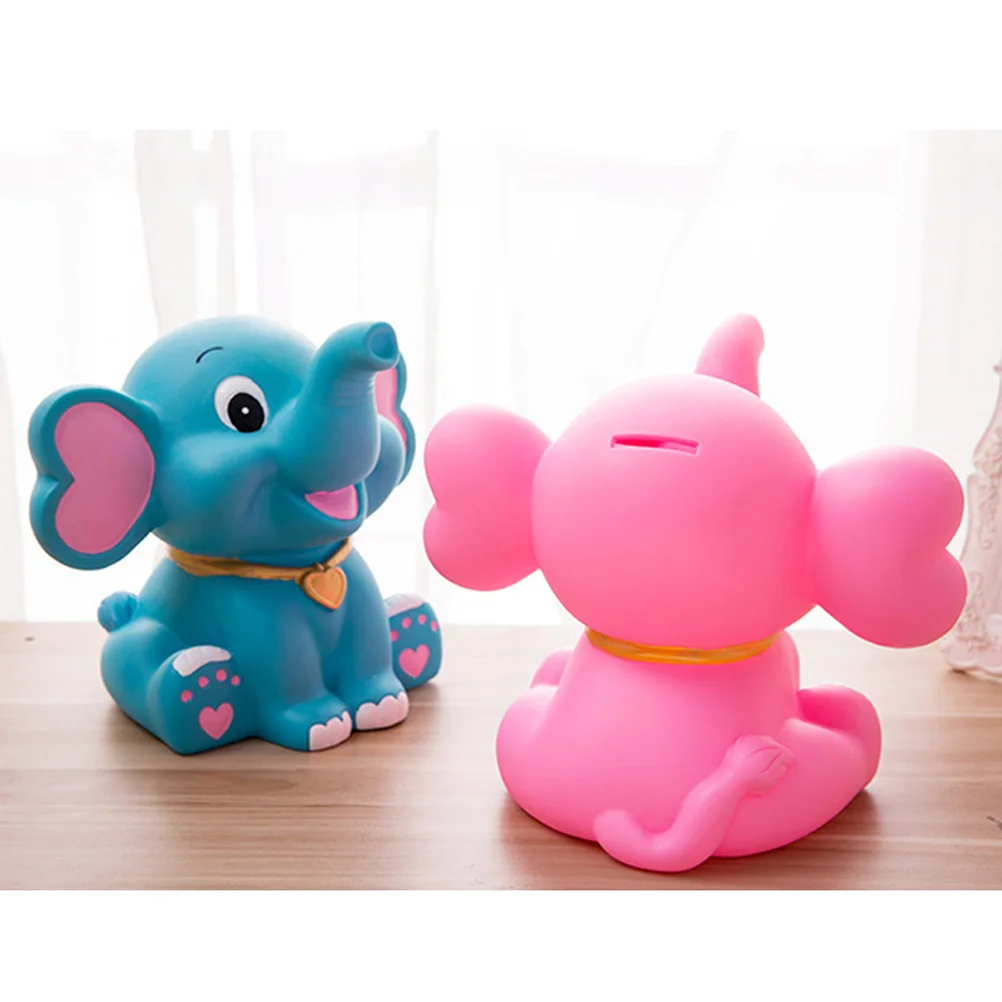 Cartoon Elephant Saving Bank Safe Material Lightweight Kids Piggy Bank Resin Craft Decoration Fits Standard for Children 4