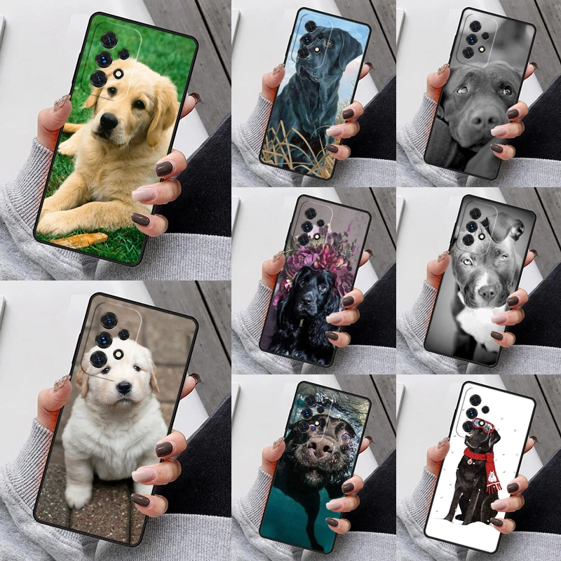 Labrador Retriever Golden Dog Puppy Custodie Per Telefoni Funda Per Samsung Galaxy A13 A53 A73 A12 A22 A32 A52 A51 A71 A80 A91 Coque