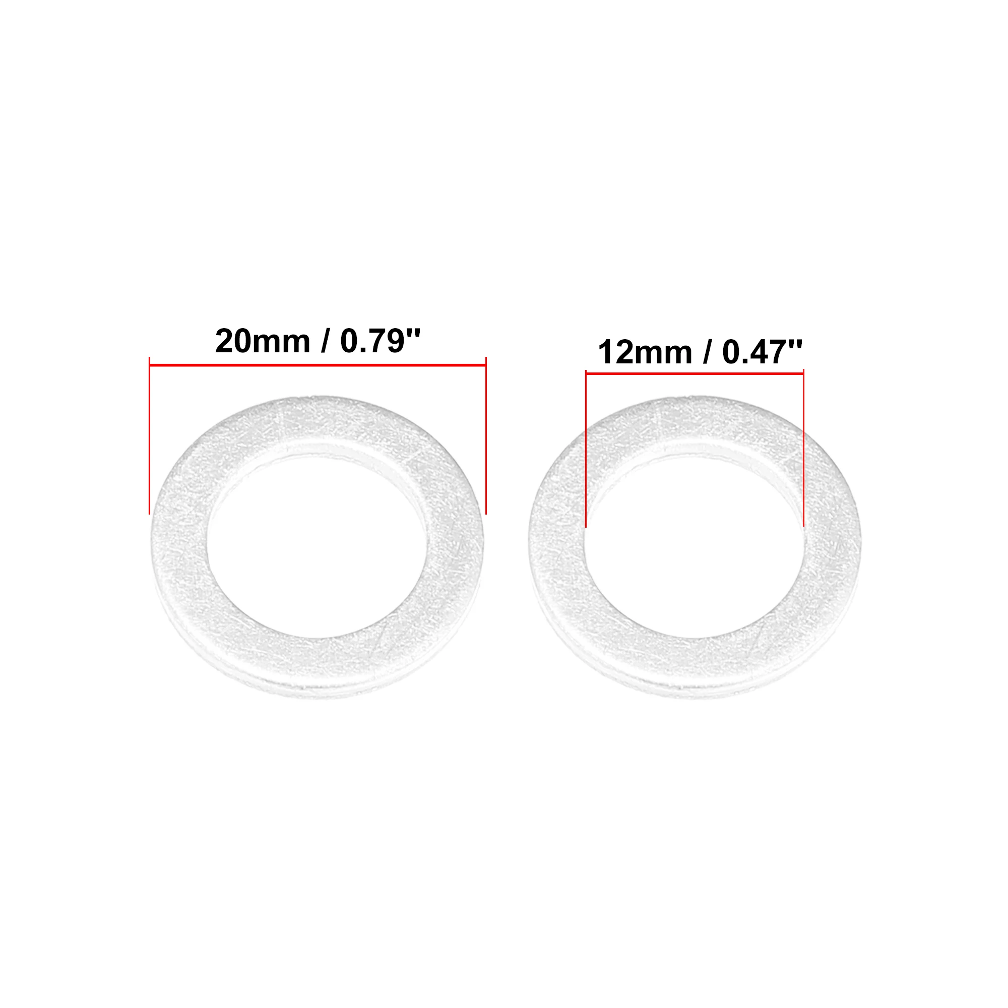 4/5/10pcs Engine Oil Crush Washers Drain Plug Gaskets 12x20x2mm Aluminum Silver Tone O.D 20mm I.D 12mm Auto Parts, oil drain plug gasket,oil drain plug seal washer,o ring gasket,sealing washers,engine gasket set,copper gasket combination