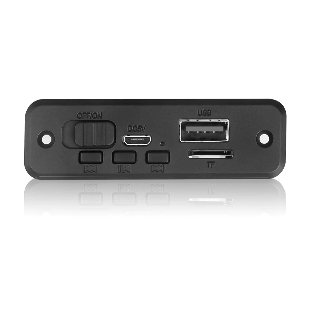 블루투스 5.0 음악 플레이어, USB 모듈, FM AUX 라디오, 자동차 스피커용 핸즈프리 통화, DC 5V, 6W 앰프 MP3 디코더 보드, 2*3W