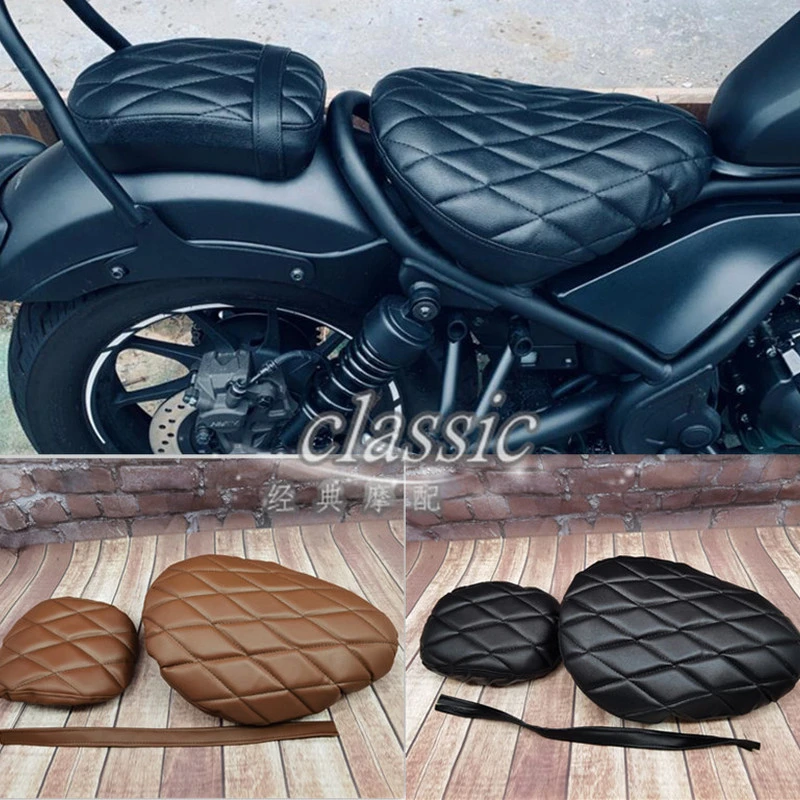 

Сменный Чехол на сиденье для водителя Honda REBEL CM CMX 250 300 500 2017 2018 2019 2020 2021 2022 2023 17-23 черный/коричневый