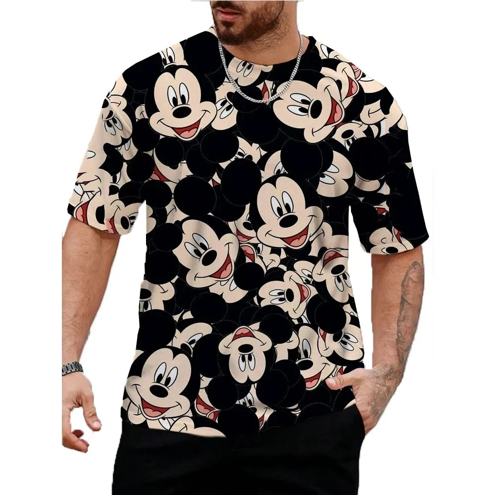 Men's T Shirts Disney Mickey Mouse Boys Tee Y2K Clothes Tops