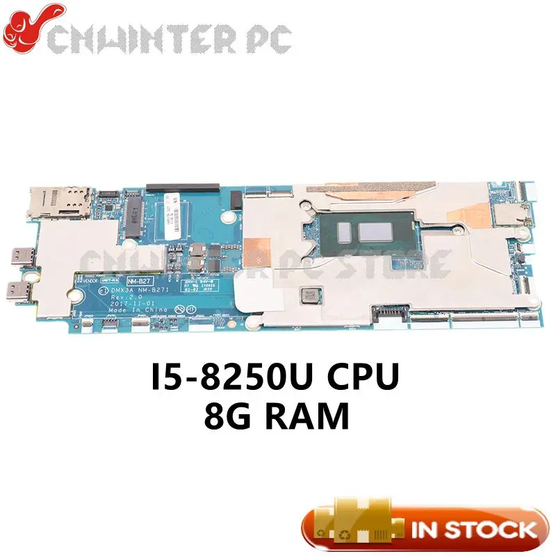 NOKOTION For Lenovo Thinkpad X1 Tablet Evo Motherboard 01AW888 DMX3A NM-B271 I5-8250U CPU 8G RAM