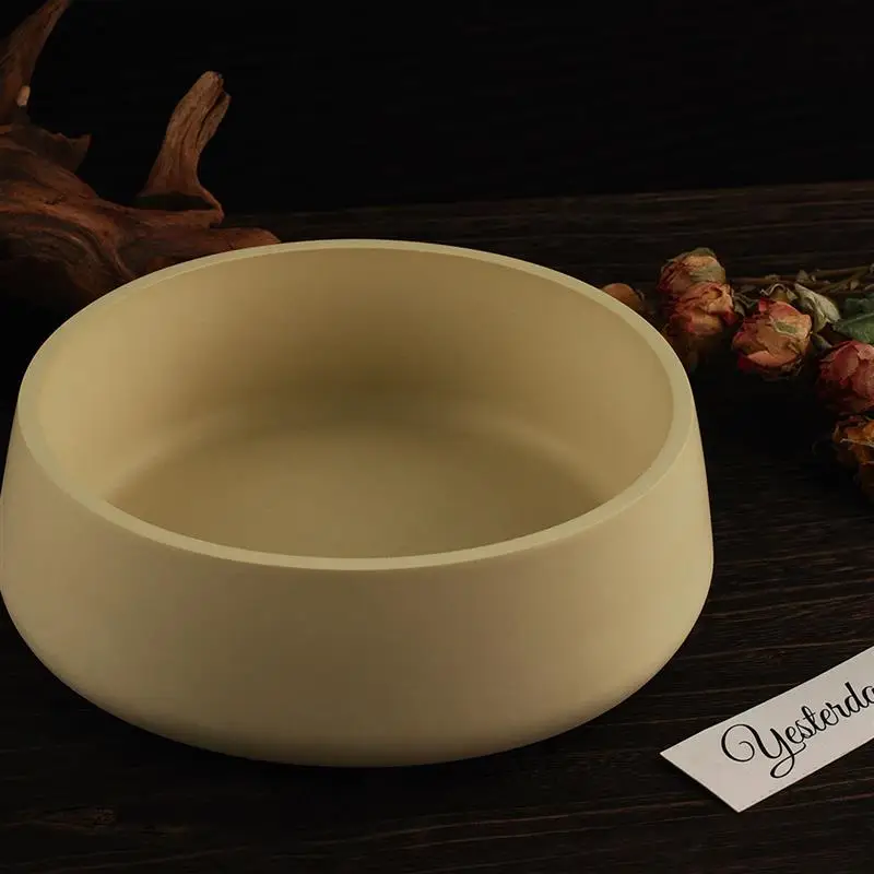 Big Round Candle Jar Silicone Molds Cement Flower Pot Mold DIY Concrete Storage Bowl Handmade Resin Candle Tray Mould Home Decor