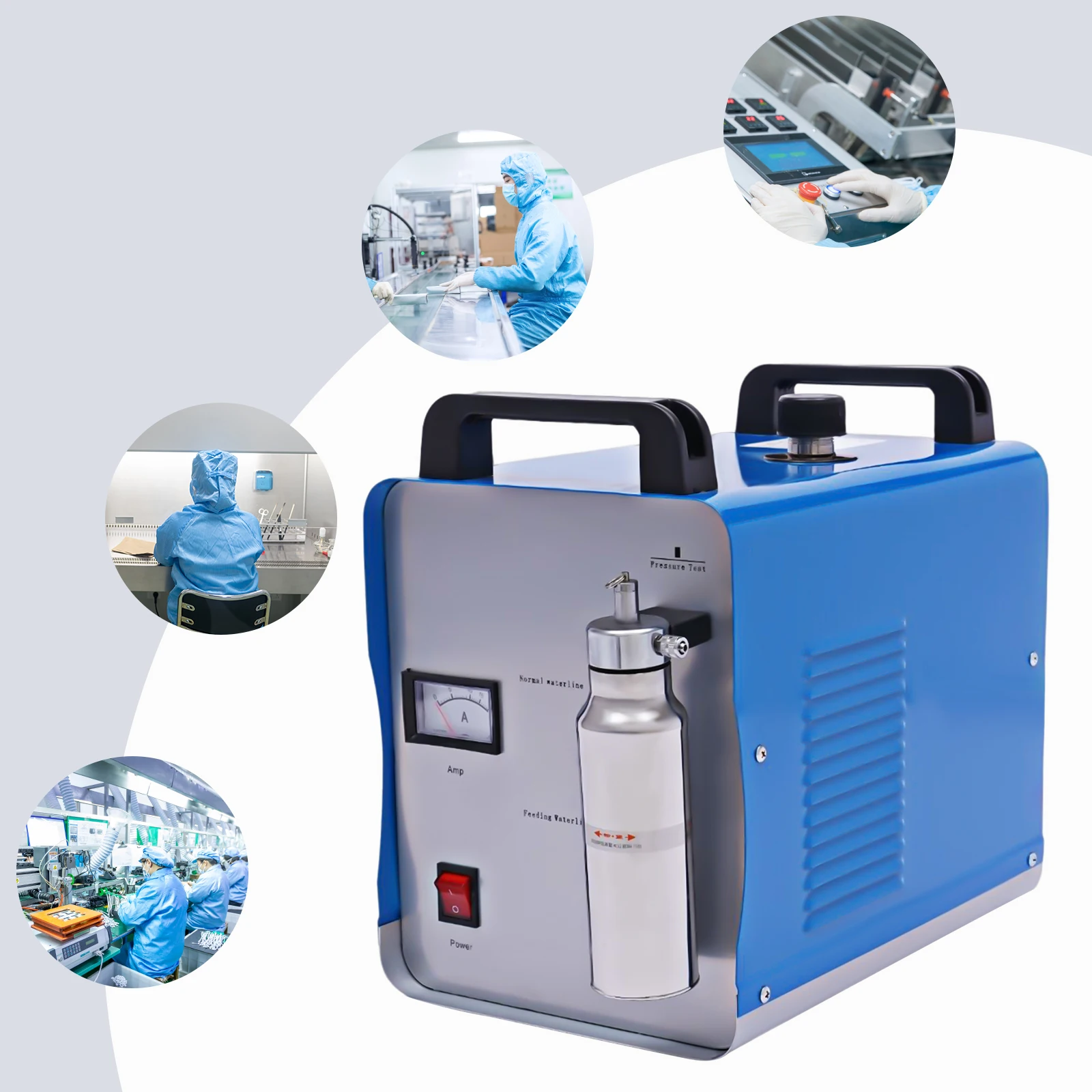 Oxygen Hydrogen Generator 95L/400W or 75L/300W Gas Flame Welder Acrylic Polisher Polishing Machine + 2 Torch Tip &1 Flame Torch 3