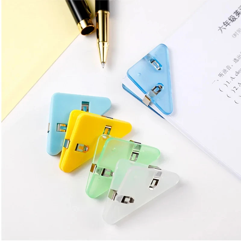 20Pcs Creative Triangle Clips Bill Clip Book Paper Corner Binder Clip for Desk Storage Shelf Office Stationery Desktop Organizer 4