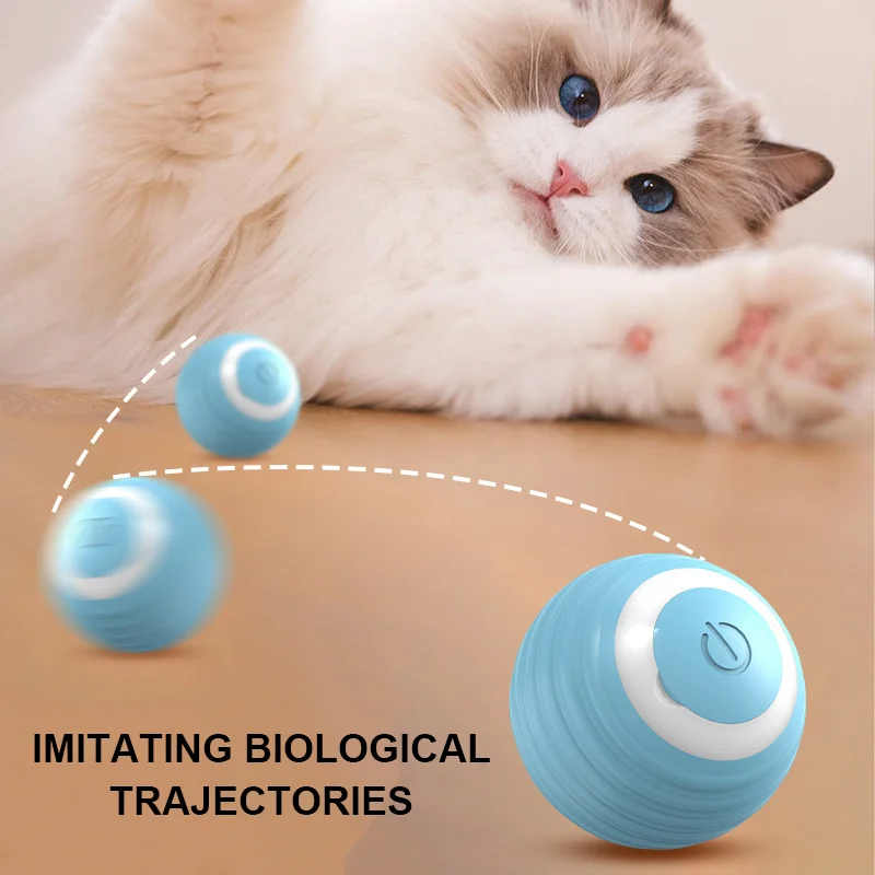 Cat Interactive Ball Smart Cat Toys for Pet Indoor Automatic Rolling Ball Electronic Interactive Toy Game Accessories cat toys