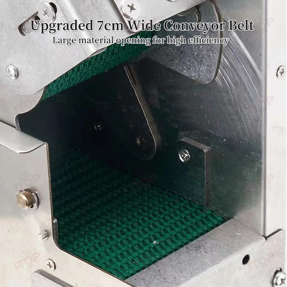 ITOP Commercial Vegetable Slicer,Automatic Shallot Cutter,Electric Slicer for Spring Onion 1.5-35mm thickness adjustable 4