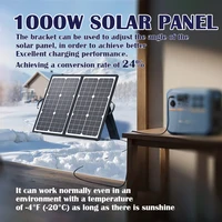 Panneau solaire pliable 1000W, chargeur solaire monocristallin portable à une main, étanche, pour yacht, camping-car, bateau, camping, extérieur, station d'alimentation d'urgence 6