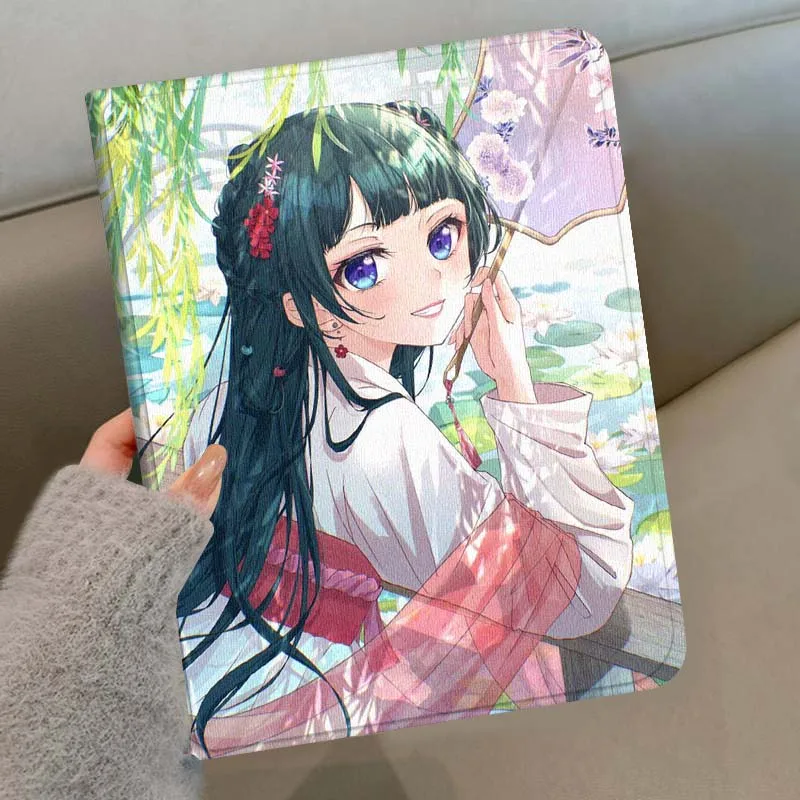 Anime Maomao Girl Soft Tablet Case with Pen Tray
