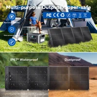 CTOLITY XP1000 1600W centrale électrique Portable Lifepo4 et 200W panneau solaire ETFE générateur solaire pliable en option maison camping-car Travl 5