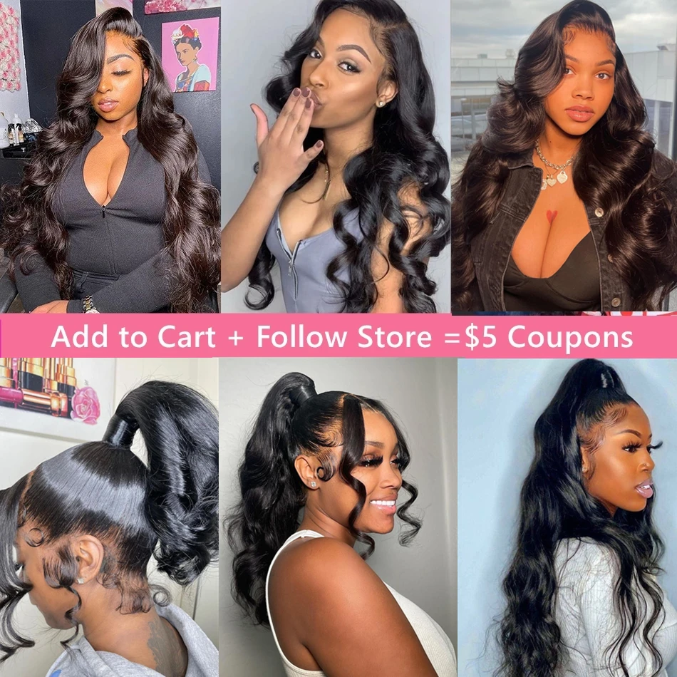 360 Full Lace Frontal Wig Human Hair Pre Plucked 30 36 Inch