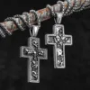 Skull Texture Cross Men Necklaces Stainless Steel Pendant Chain Women Fashion Jewelry Punk New In Accessories Gifts Wholesale 1