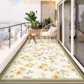 Tappetino in PVC antiscivolo resistente all'acqua Tappetini da cucina per balcone Tappeto in pelle antiscivolo resistente all'olio Decorazione della casa Tappeto da bagno ».в ». 1