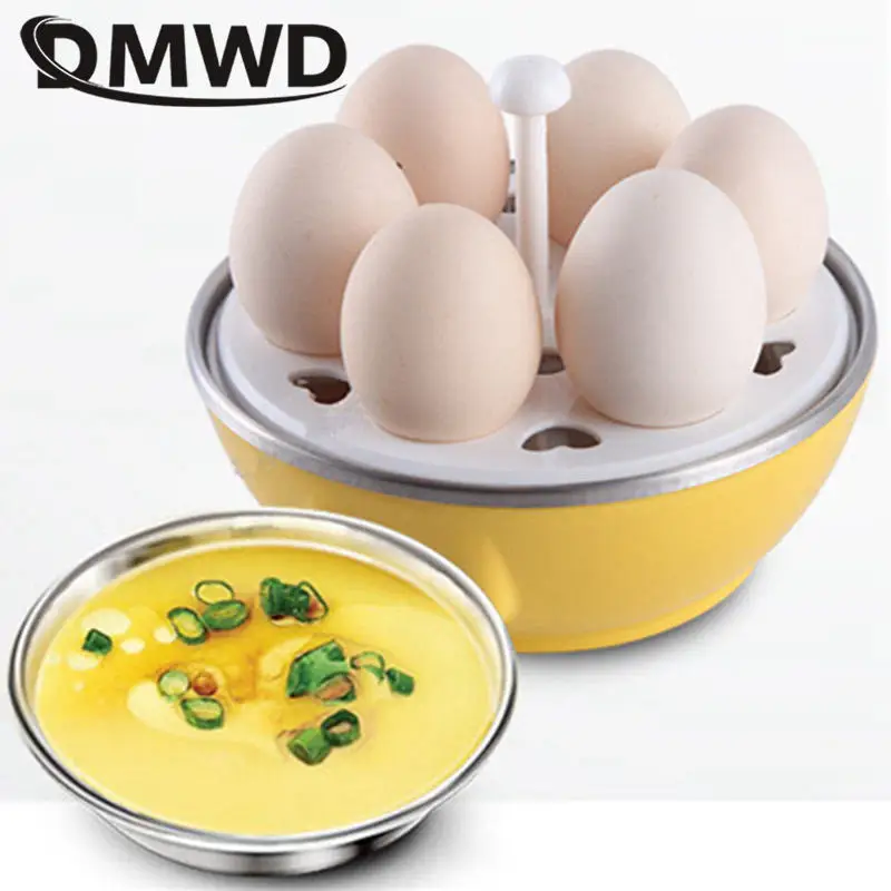 DMWD Electric Rapid Egg Cooker Food Steamer Boiler Rapid Heating Stainless Steel Pan Cooking tool Kitchenware 7 Eggs Capacity EU 4
